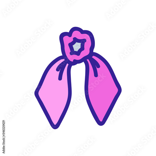 hair band for tail icon vector. hair band for tail sign. color symbol illustration