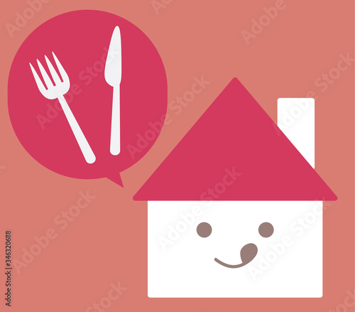 おうちでご飯のイラスト