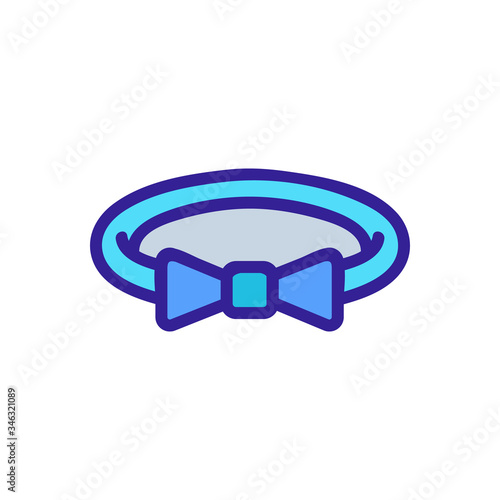 hair band with bow icon vector. hair band with bow sign. color symbol illustration