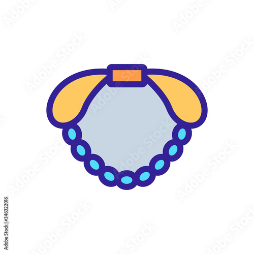 bracelet with bow icon vector. bracelet with bow sign. color symbol illustration