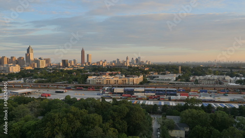 Downtown Atlanta, Georgia- Aerial Shot 