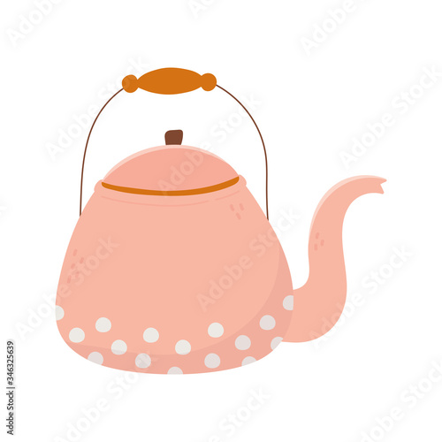 kettle maker coffee or tea isolated icon white background