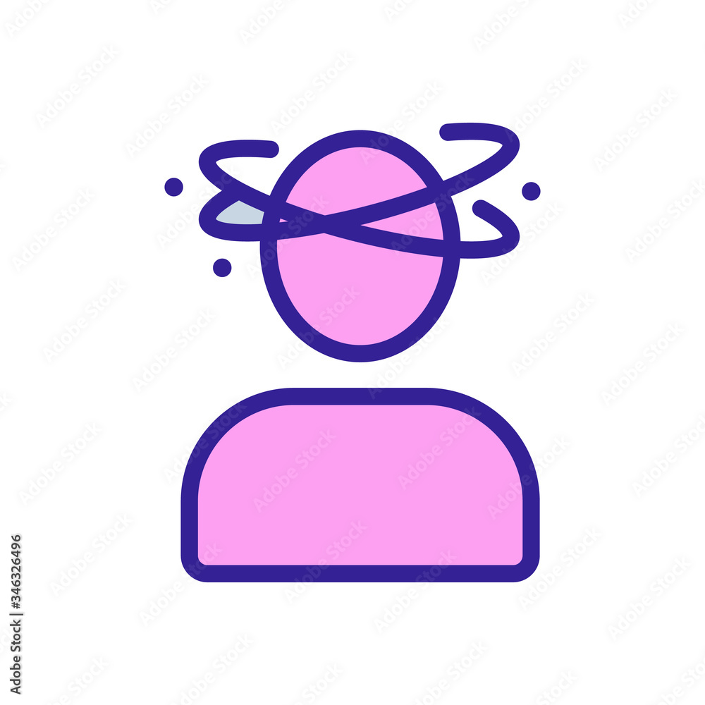 loss of human consciousness icon vector. loss of human consciousness sign. color symbol illustration loss of human consciousness icon vector. loss of human consciousness sign. color symbol illustration