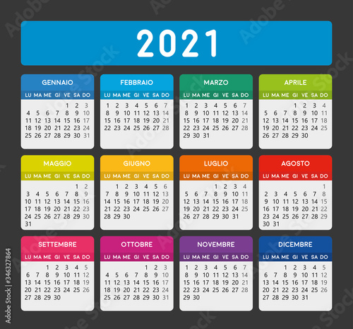 Italian calendar 2021