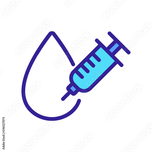 blood removal injection icon vector. blood removal injection sign. color symbol illustration