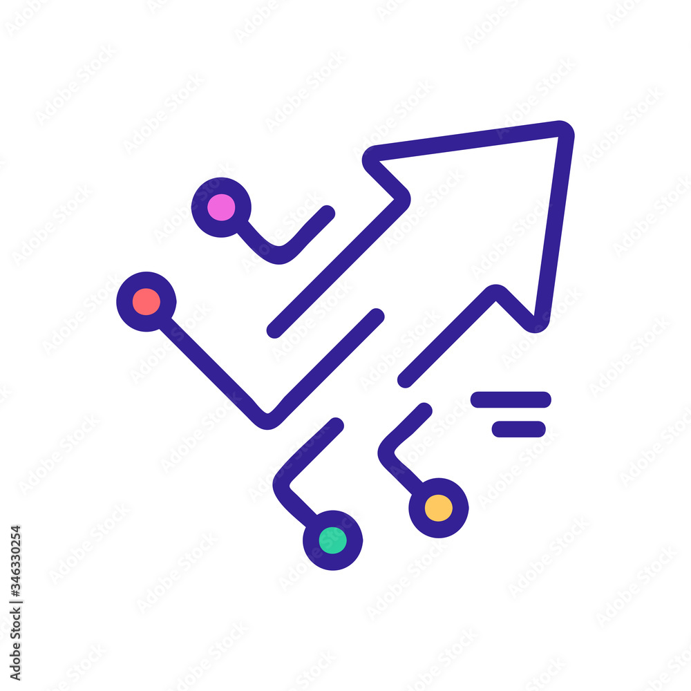 tech growth analysis icon vector. tech growth analysis sign. color symbol illustration tech growth analysis icon vector. tech growth analysis sign. color symbol illustration