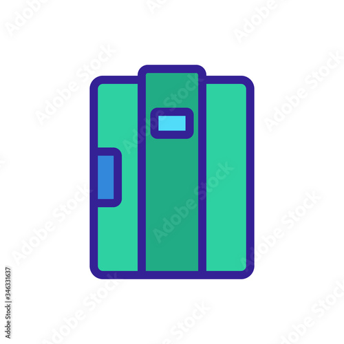 doors to refrigerated container icon vector. doors to refrigerated container sign. color symbol illustration