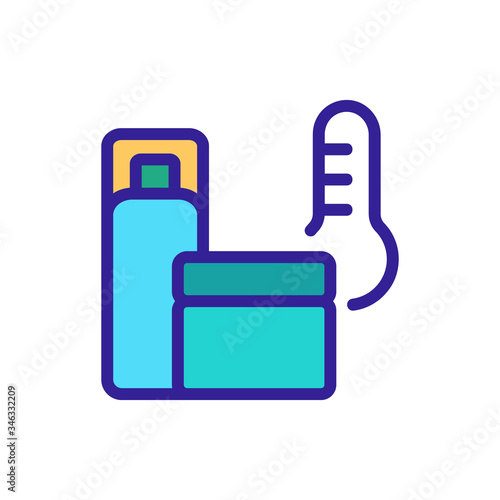 need for cosmetics in right temperature icon vector. need for cosmetics in right temperature sign. color symbol illustration