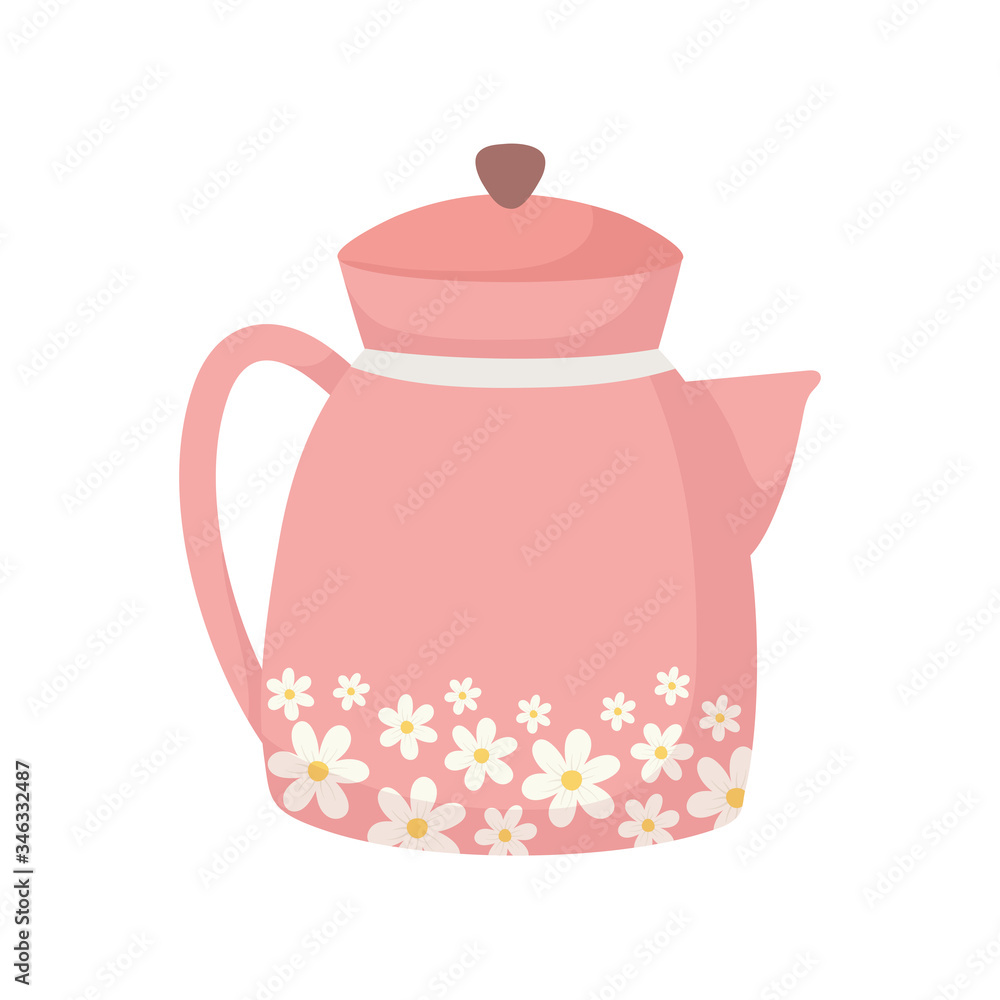 Obraz premium kettle maker coffee or tea isolated icon white background