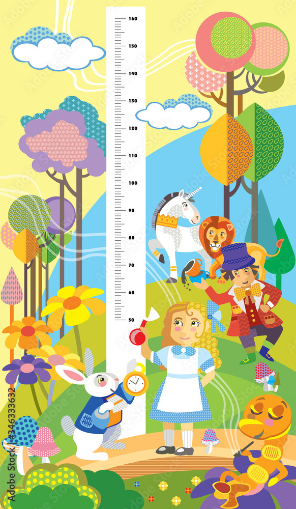 Alice in Wonderland vector height meter Alice in Wonderland vector height meter