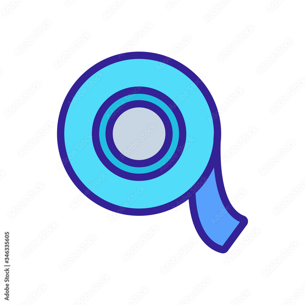 beginning of roll of electrical tape icon vector. beginning of roll of electrical tape sign. color symbol illustration beginning of roll of electrical tape icon vector. beginning of roll of electrical tape sign. color symbol illustration