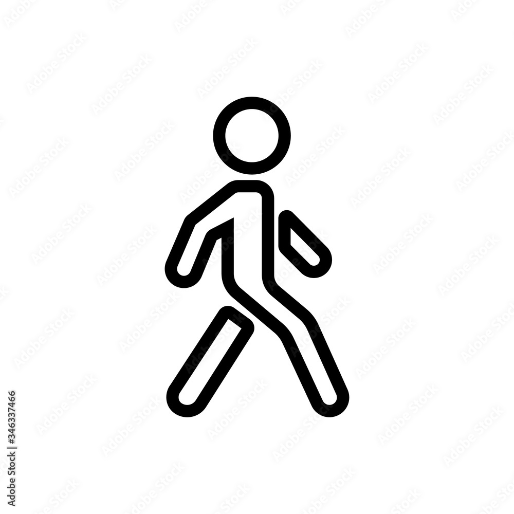 forward man icon vector. forward man sign. isolated contour symbol illustration forward man icon vector. forward man sign. isolated contour symbol illustration