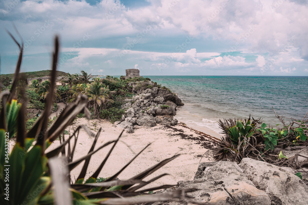 Ruins of Tulum on the Caribbean coast.