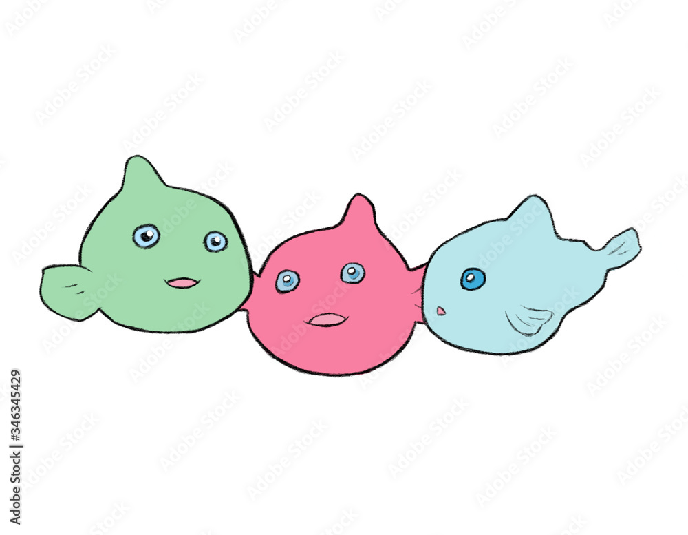 ダンゴウオ フウセンウオ かわいい魚 Stock Illustration Adobe Stock