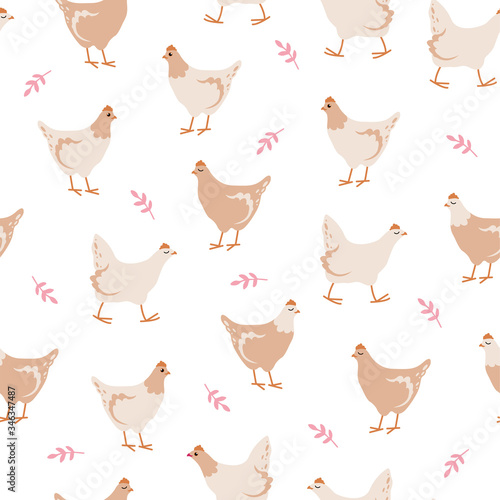 Cute Cartoon Hen, Chicken