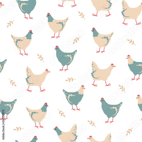 Cute Cartoon Hen, Chicken