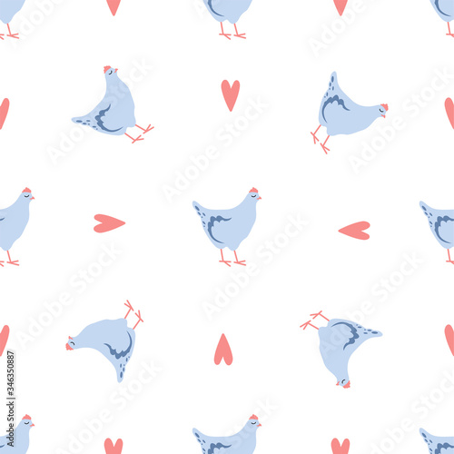 Cute Cartoon Hen, Chicken