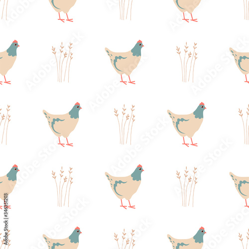 Cute Cartoon Hen, Chicken