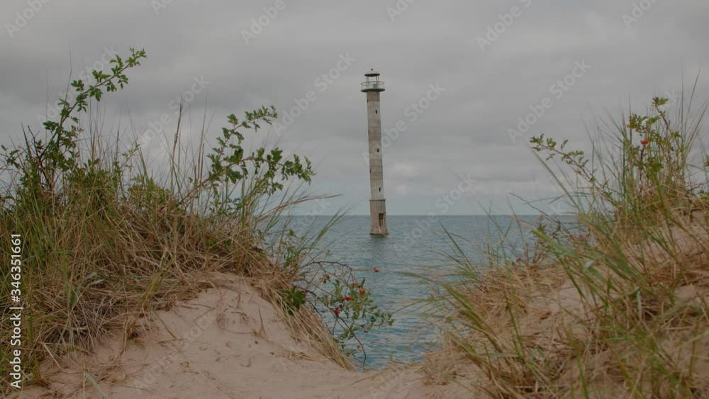 Wide shot of Kiipsaare Lighthouse which is located on the tip of the Harilaid peninsula on the island of Saaremaa, Estonia. Wide shot of Kiipsaare Lighthouse which is located on the tip of the Harilaid peninsula on the island of Saaremaa, Estonia.