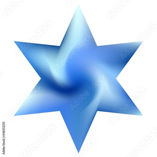 Colored background in the form of hexagram.