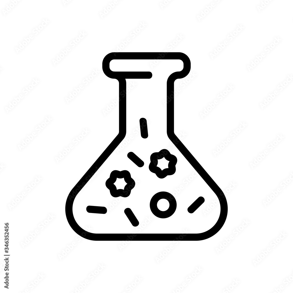 test tube infection icon vector. test tube infection sign. isolated contour symbol illustration test tube infection icon vector. test tube infection sign. isolated contour symbol illustration