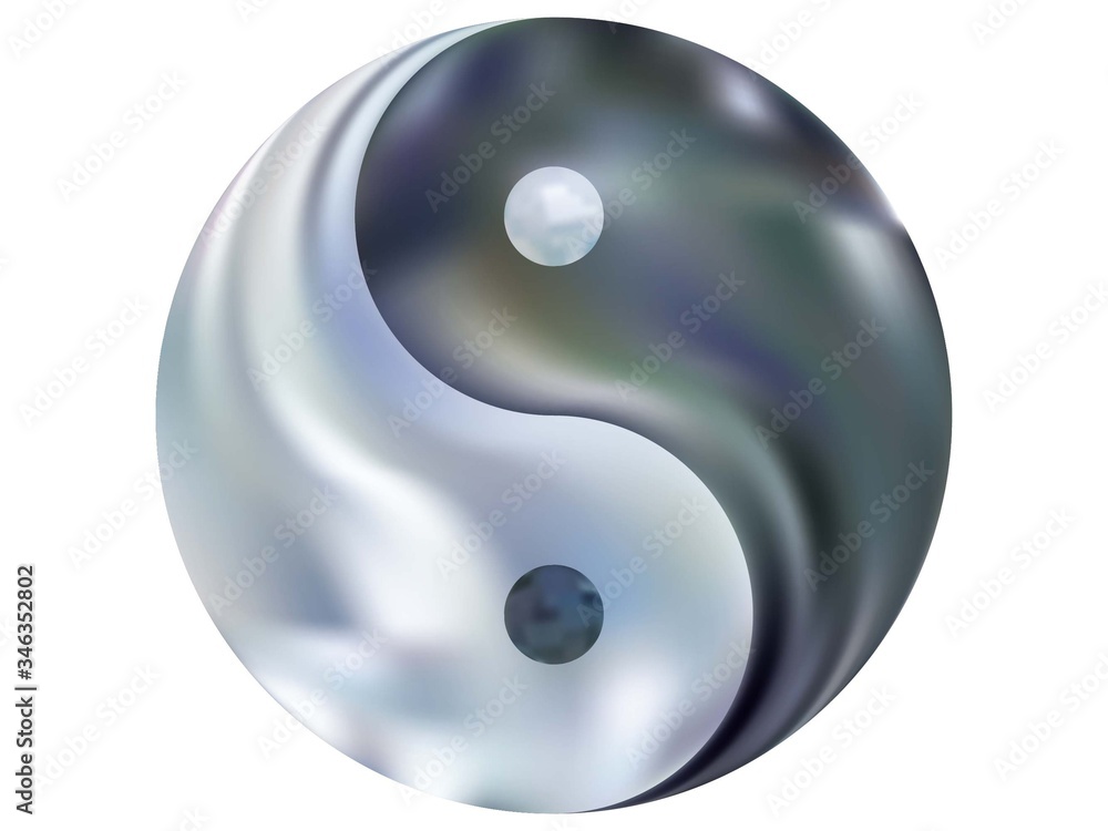 Gradient background in the form of yin yang. Gradient background in the form of yin yang.