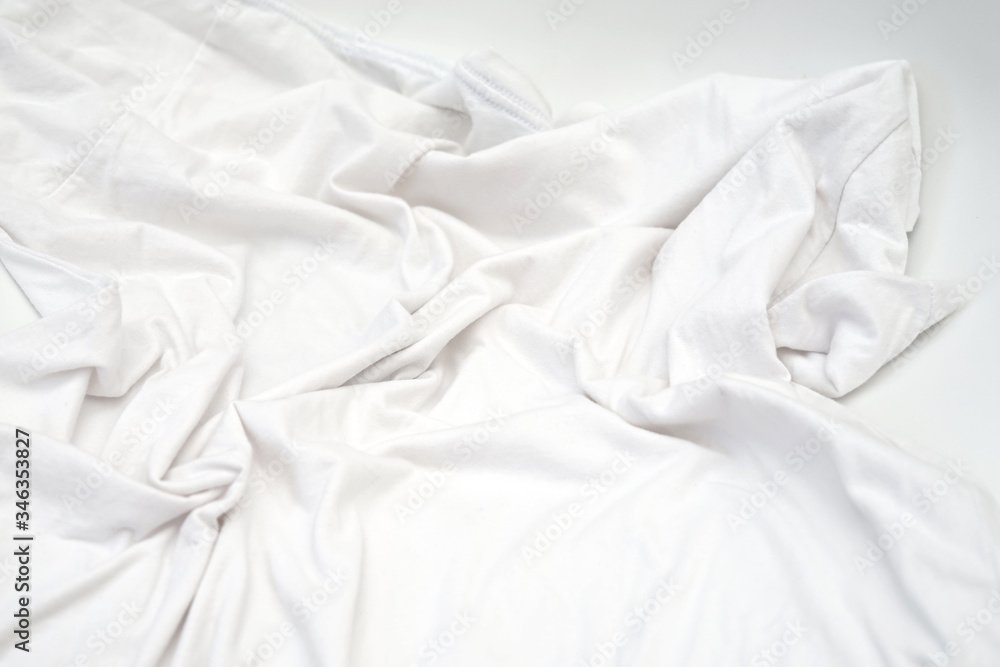 Abstract white wrinkled cloth background