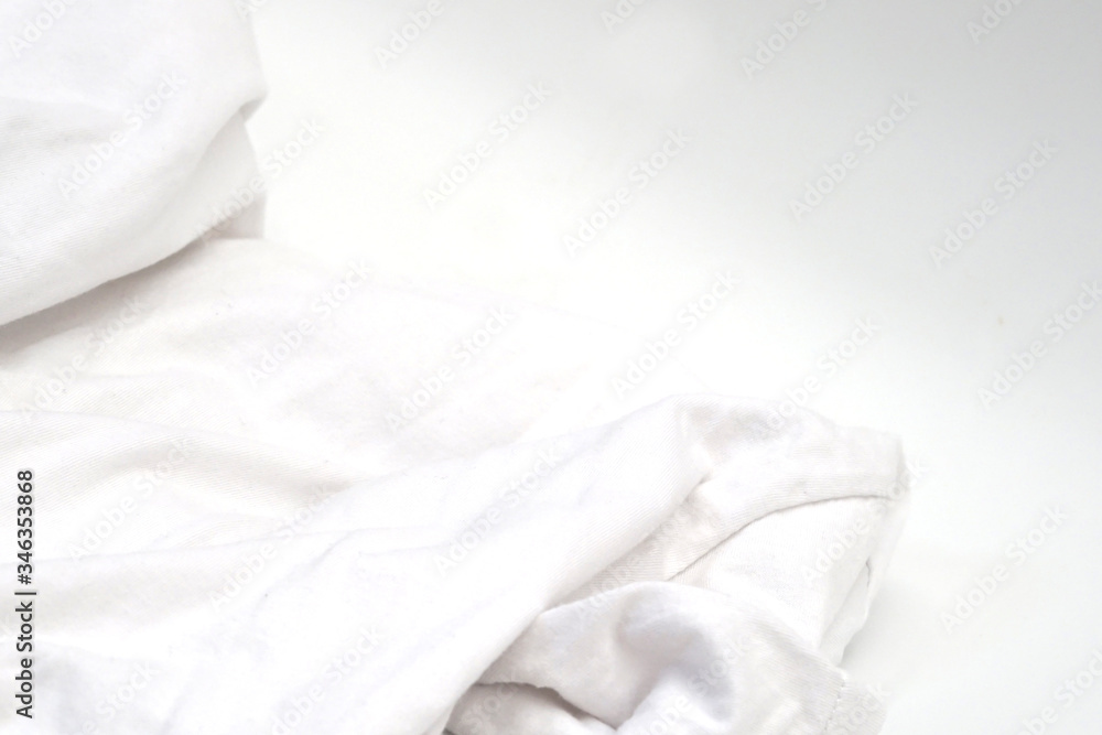 Abstract white wrinkled cloth background