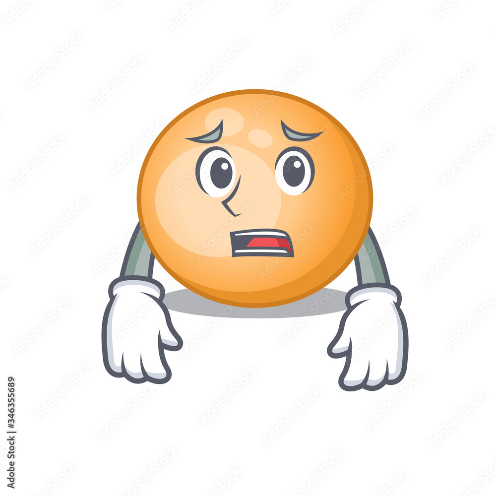 Cartoon design style of staphylocuccus aureus showing worried face Cartoon design style of staphylocuccus aureus showing worried face