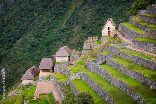 Terraces of former gardens at Machu Picchu photo