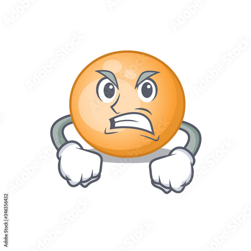 Mascot design concept of staphylocuccus aureus with angry face