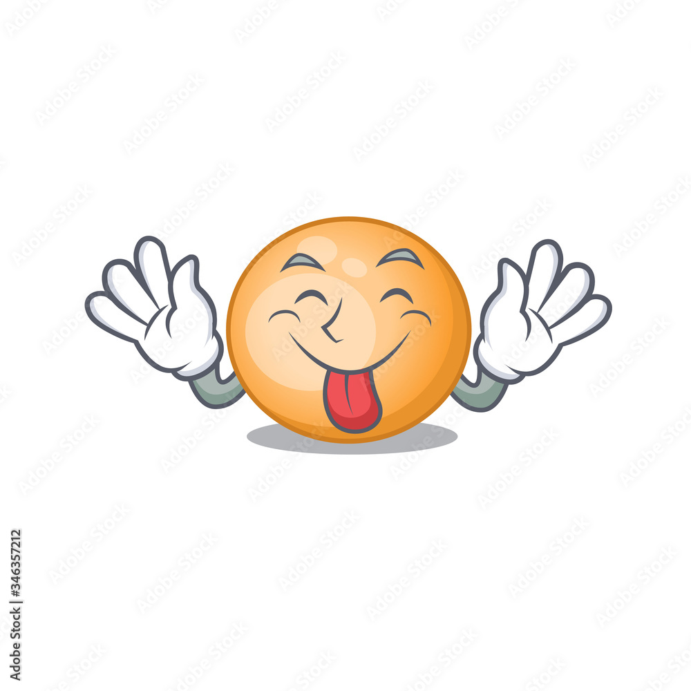 An amusing face staphylocuccus aureus cartoon design with tongue out An amusing face staphylocuccus aureus cartoon design with tongue out