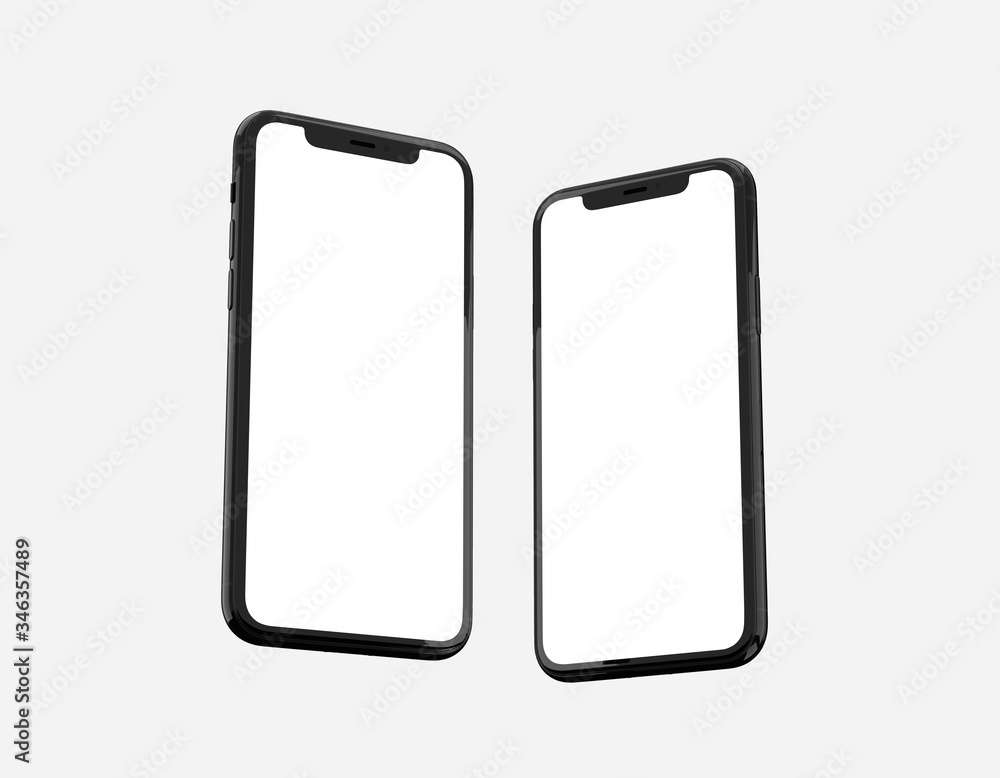 smartphone mockup. 3D rendering. smartphone mockup. 3D rendering.