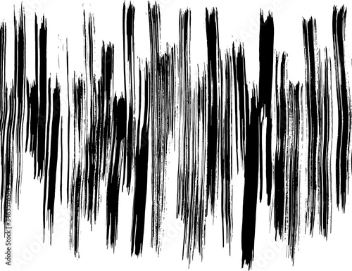 Brush abstract pattern. Grunge texture. Background. White and black vector.