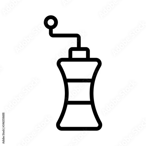 seasoning hand mill icon vector. seasoning hand mill sign. isolated contour symbol illustration