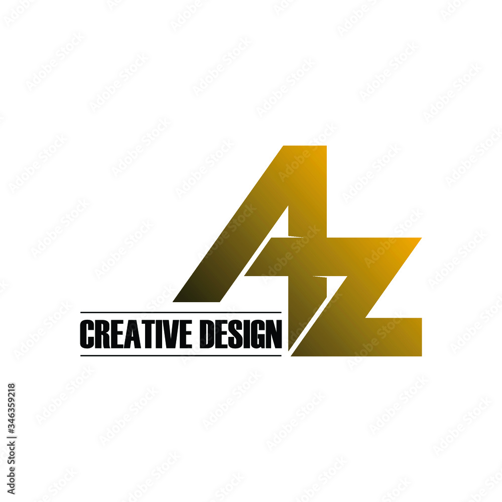 Letter AZ simple logo icon design vector Letter AZ simple logo icon design vector