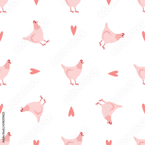Cute Cartoon Hen, Chicken