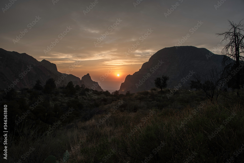 sunrise in the mountains