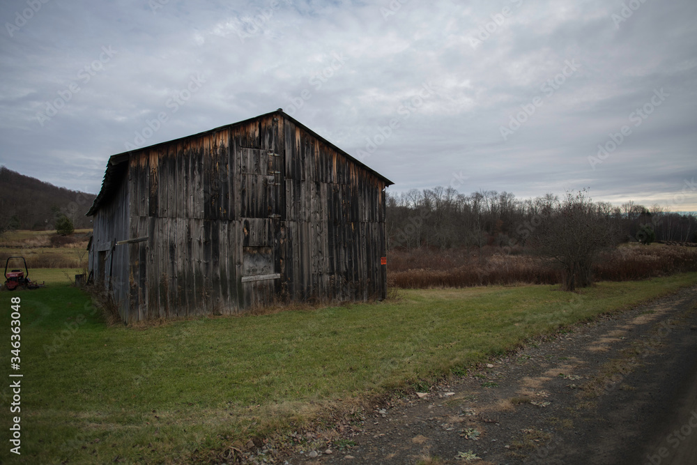 old barn in the field old barn in the field