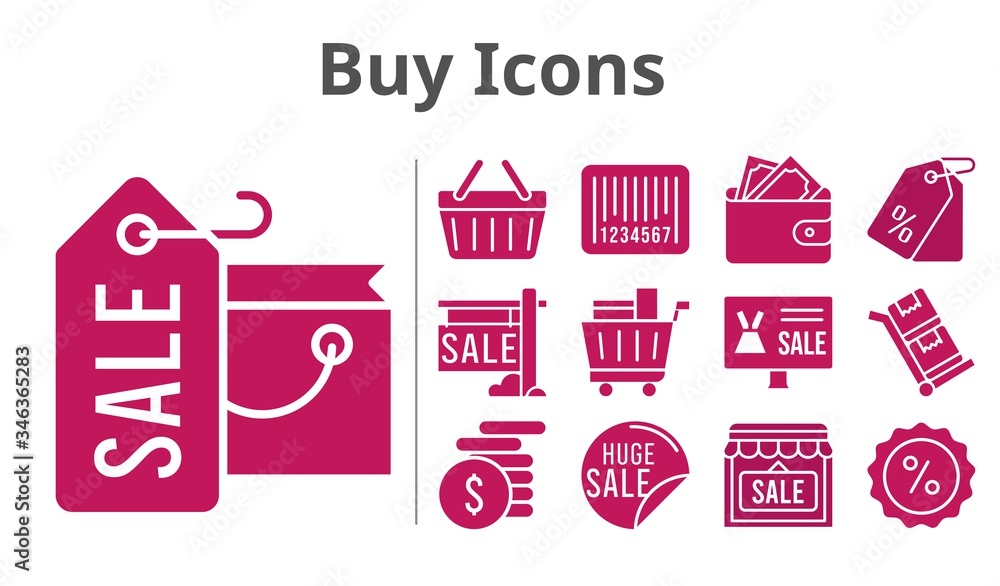 buy icons set. included shopping bag, online shop, sale, shop, wallet, money, price tag, shopping cart, discount, shopping-basket, barcode, trolley icons. filled styles. buy icons set. included shopping bag, online shop, sale, shop, wallet, money, price tag, shopping cart, discount, shopping-basket, barcode, trolley icons. filled styles.