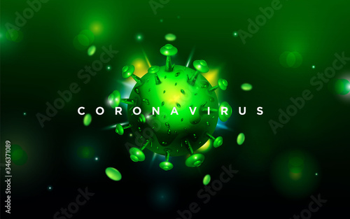 Coronavirus COVID-19 pandemic outbreak vector background design