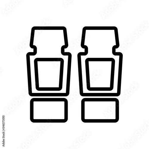 covering car mats with thrust bearings icon vector. covering car mats with thrust bearings sign. isolated contour symbol illustration