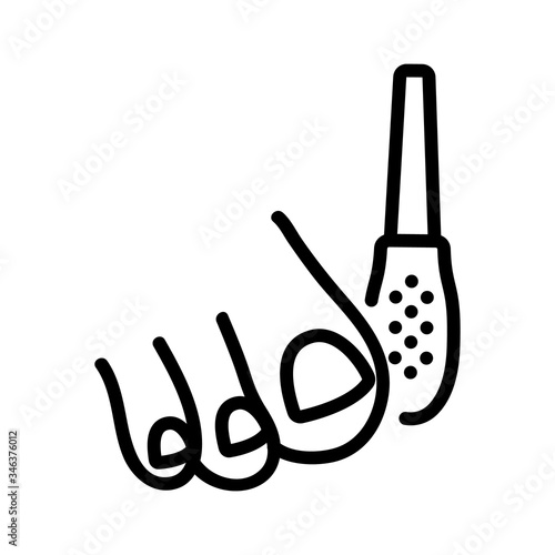 callus brush on foot icon vector outline illustration