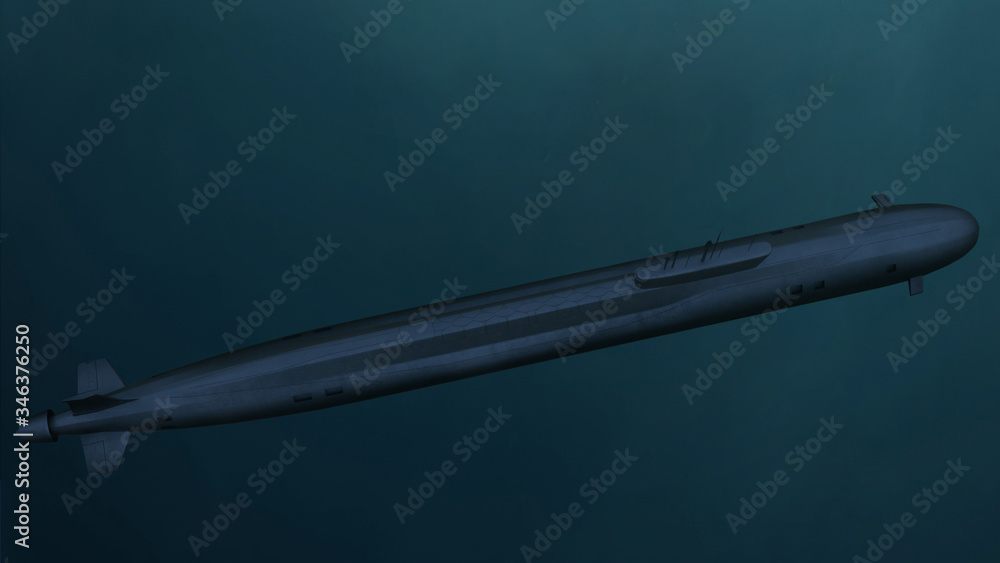 Submarine. Render 3d. Illustration. Submarine. Render 3d. Illustration.