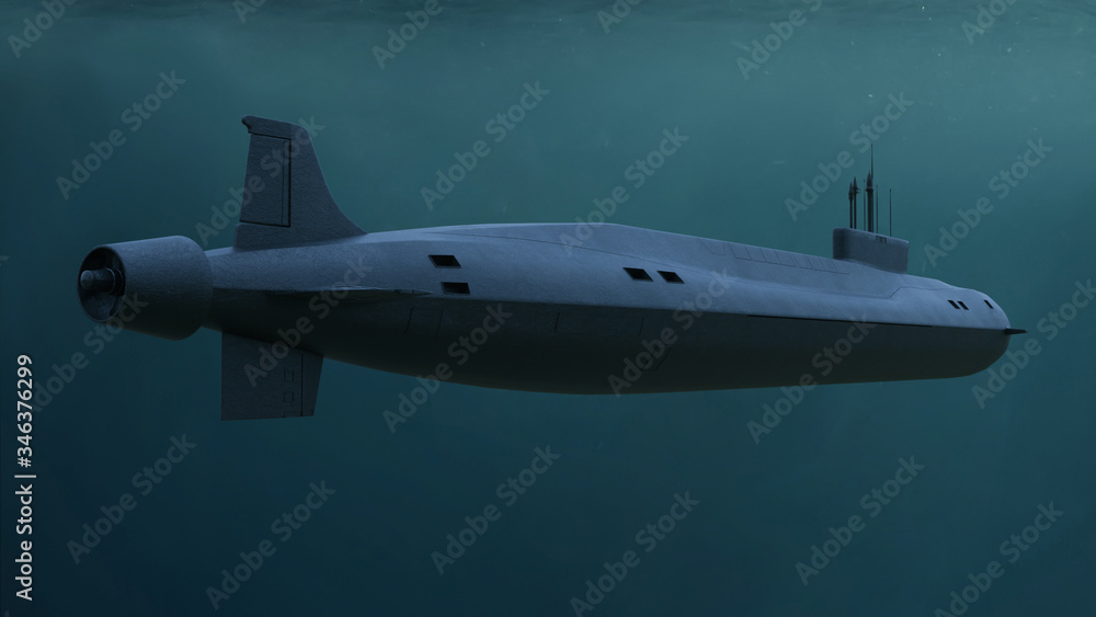 Submarine. Render 3d. Illustration. Submarine. Render 3d. Illustration.