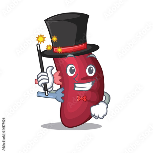 An attractive Magician of human spleen cartoon design
