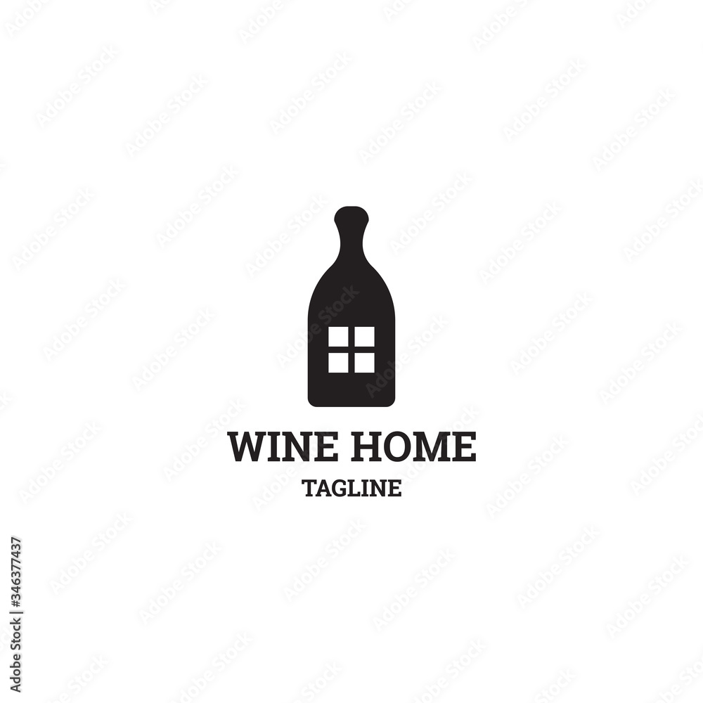 Wine house logo, wine door logo, vector inspiration Wine house logo, wine door logo, vector inspiration