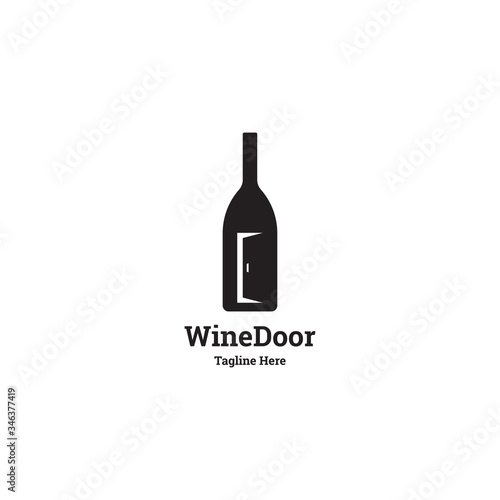 Wine house logo, wine door logo, vector inspiration