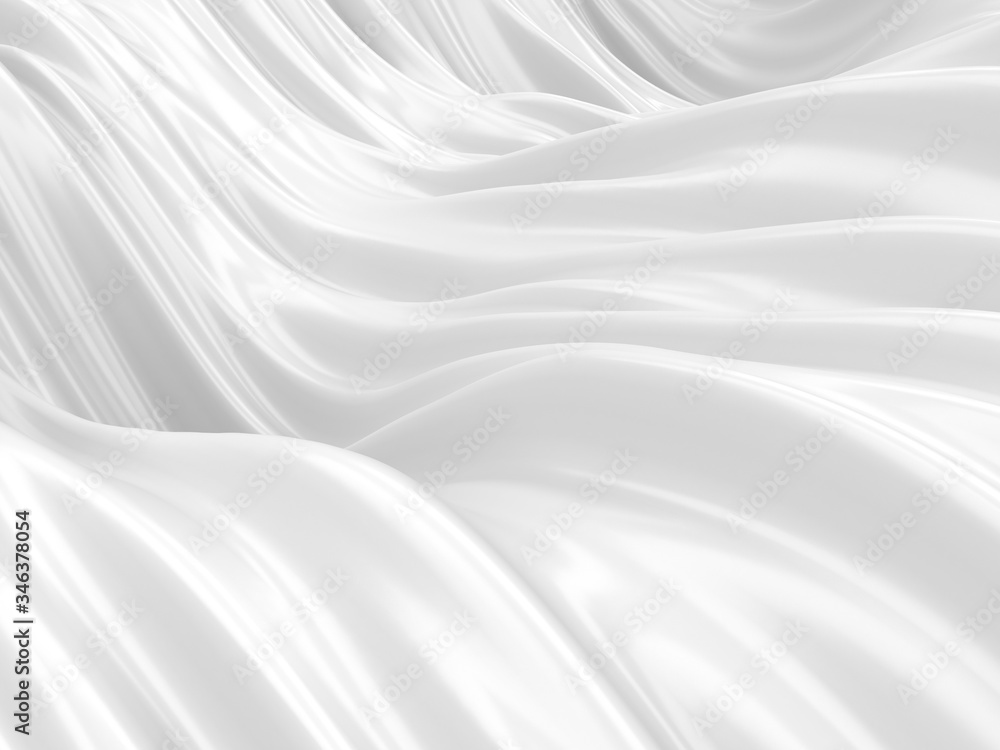 Fototapeta premium White abstract liquid wavy background