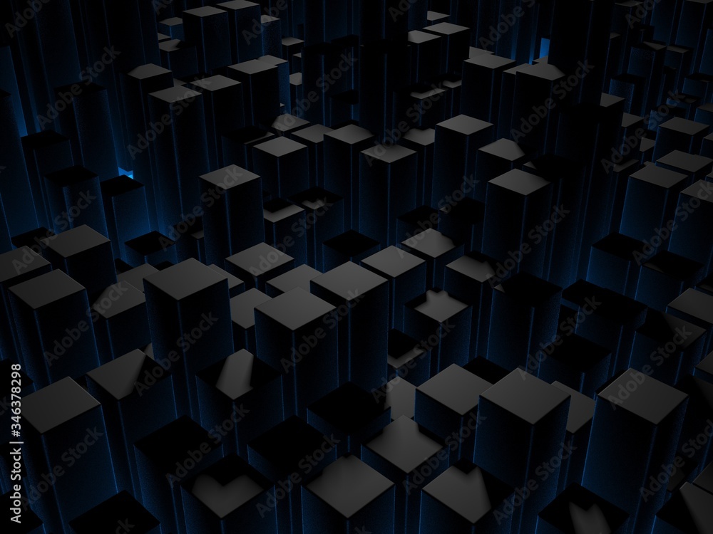 Abstract Dark Cubes Futuristic Design Background Abstract Dark Cubes Futuristic Design Background